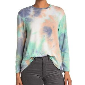 White Willow Tie-Dye Sweater Sz Small